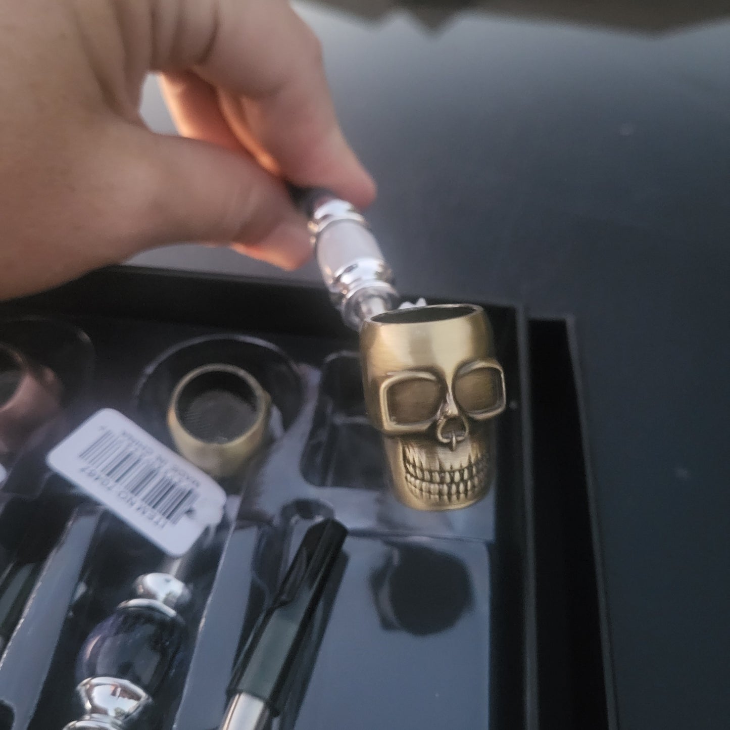 Metal Skull Hand Pipe