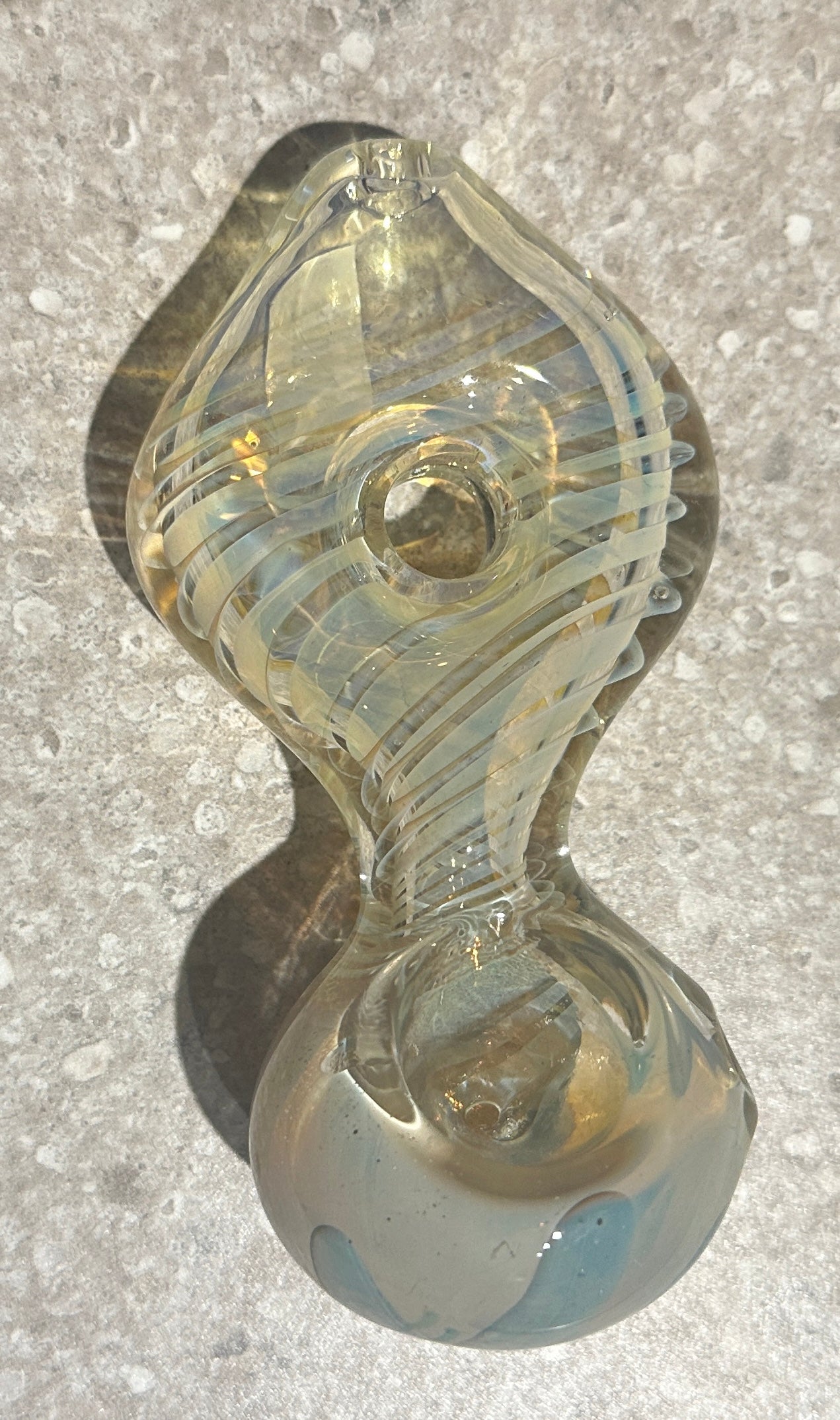 Glass 4” Multi-color Doughnut Handpipe