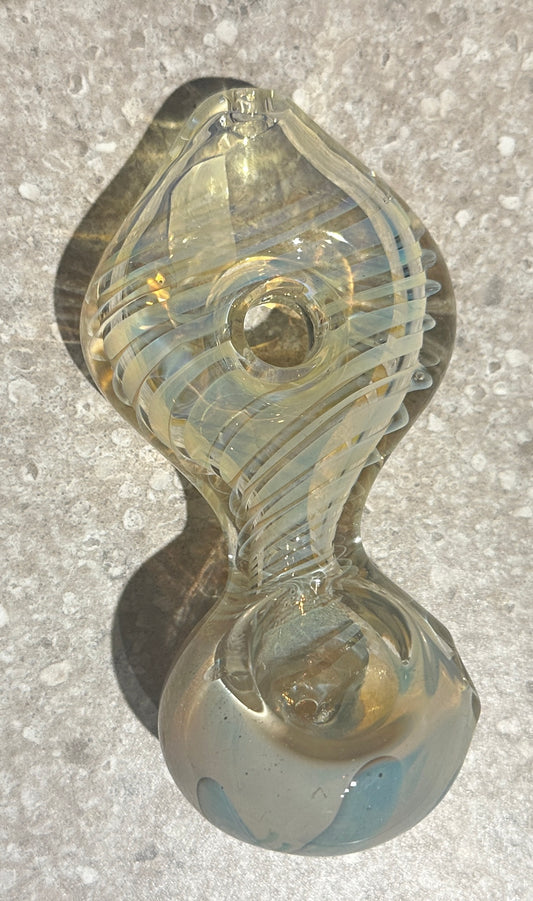 Glass 4” Multi-color Doughnut Handpipe