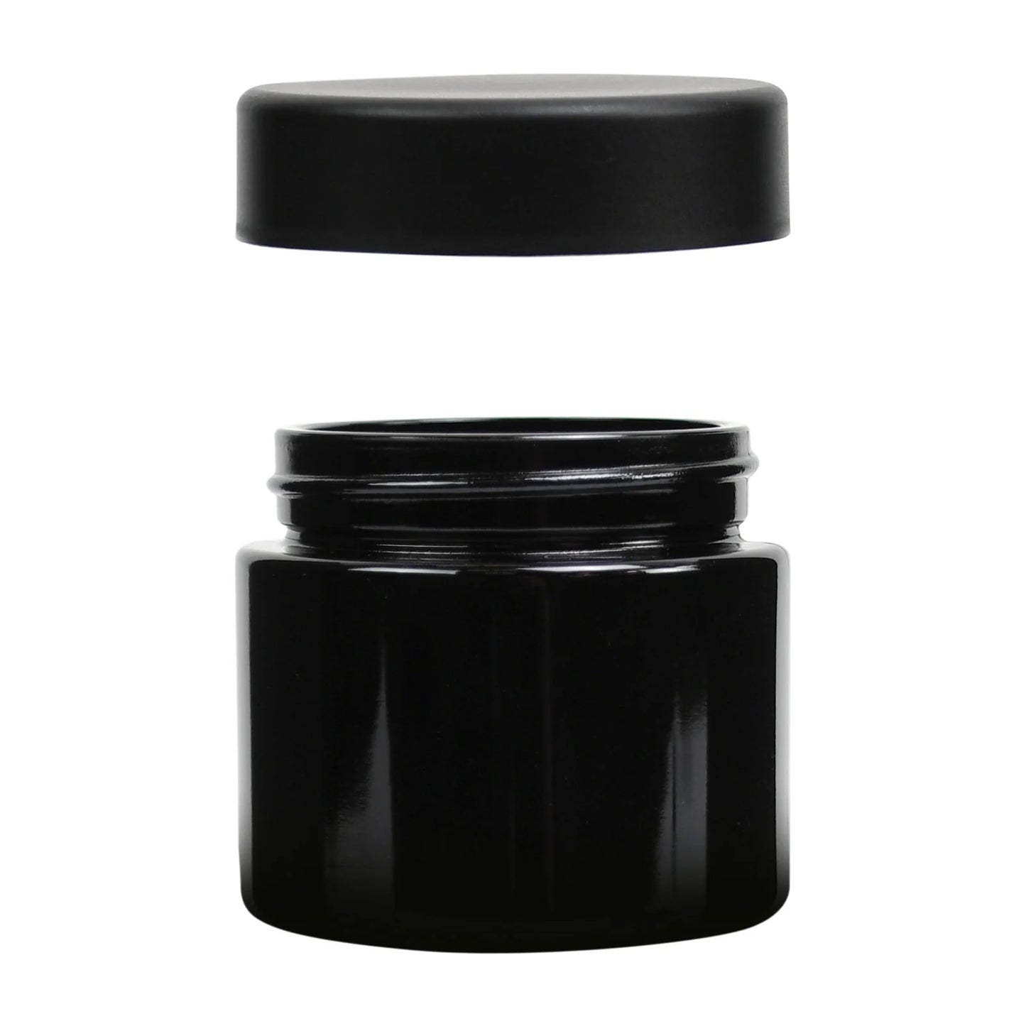 Glass 2oz Black Jar w/ Child Proof Lid - 160ct