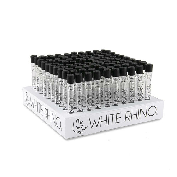 White Rhino Chillum w/ Silicone Cap 100ct Display