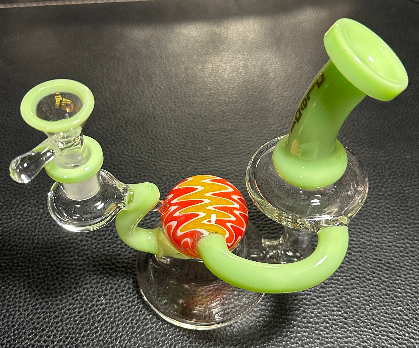 A LEAF - Glass 7” Recycler Water Pipe