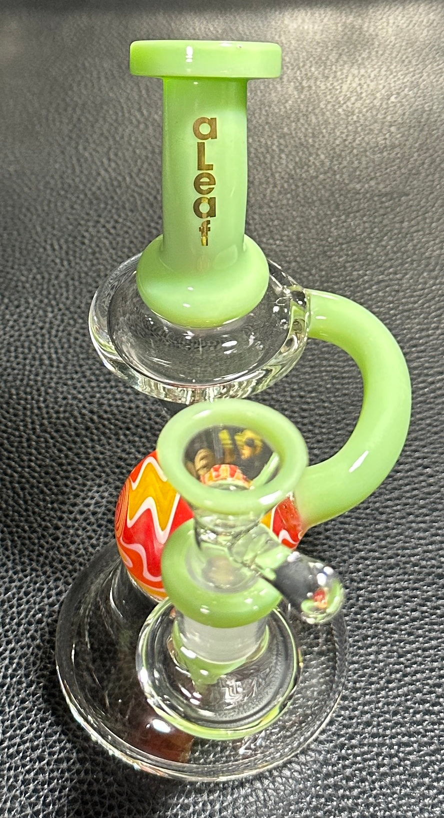 A LEAF - Glass 7” Recycler Water Pipe