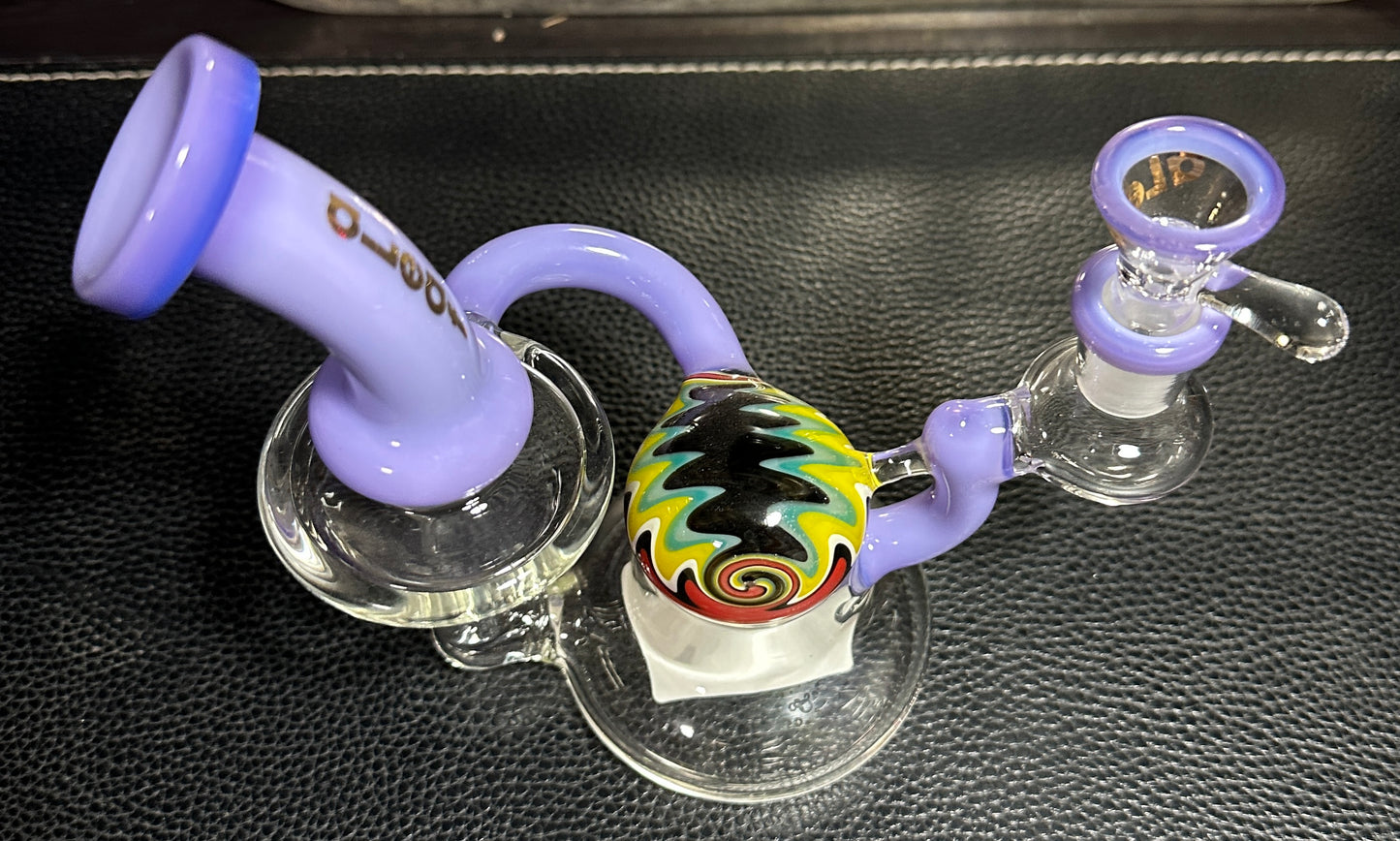 A LEAF - Glass 7” Recycler Water Pipe