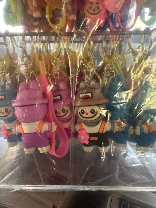 Monster Character Silicone Keychains 72ct display