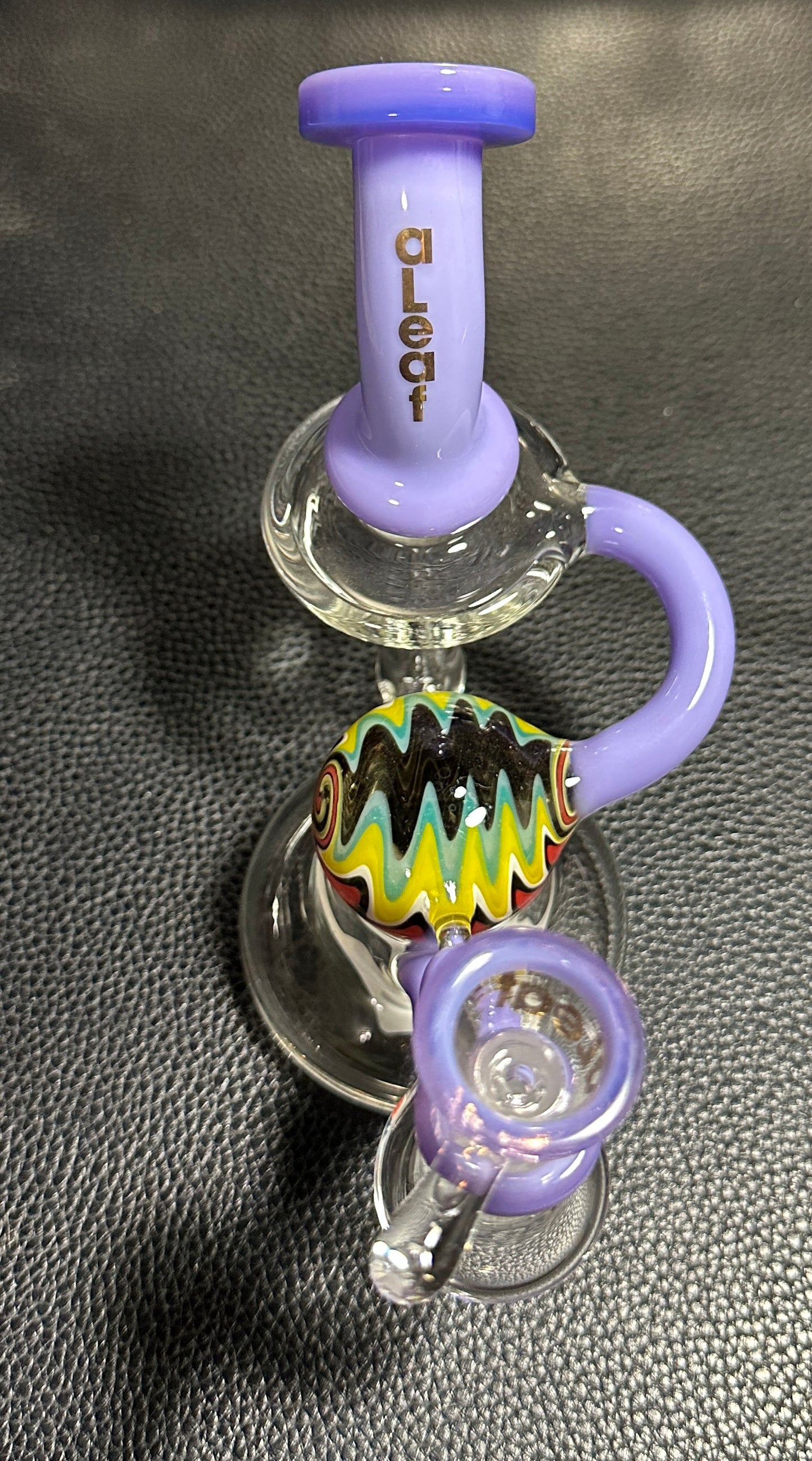 A LEAF - Glass 7” Recycler Water Pipe