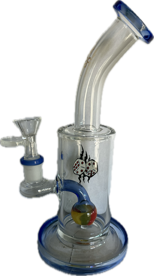 Glass 9” Bent Kneck “High Med” Table Pipe