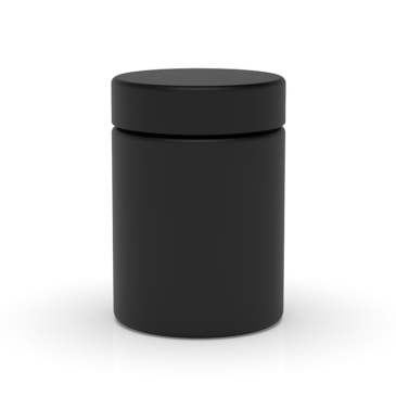 Glass 4oz Black Jar w/ Child Proof Lid - 120ct