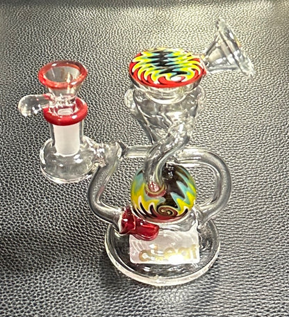 A LEAF Glass 4” Recycler Water Pipe