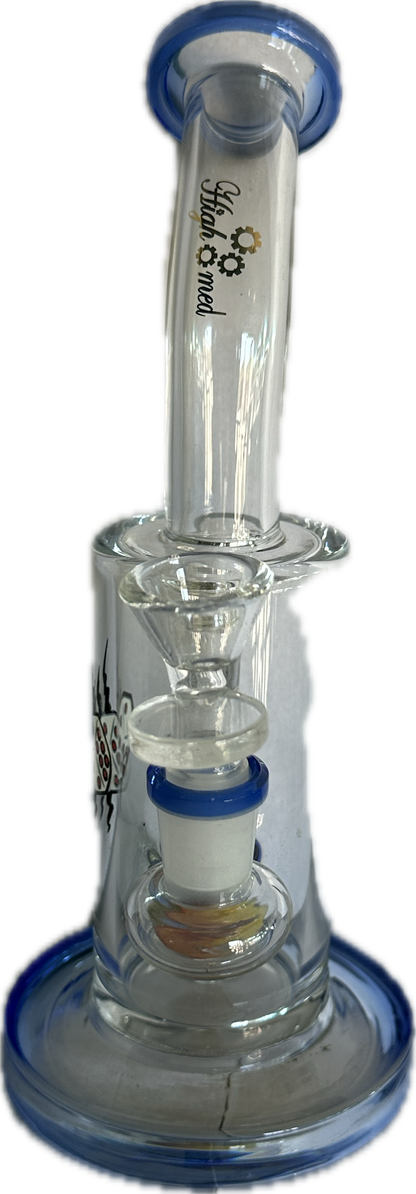 Glass 9” Bent Kneck “High Med” Table Pipe
