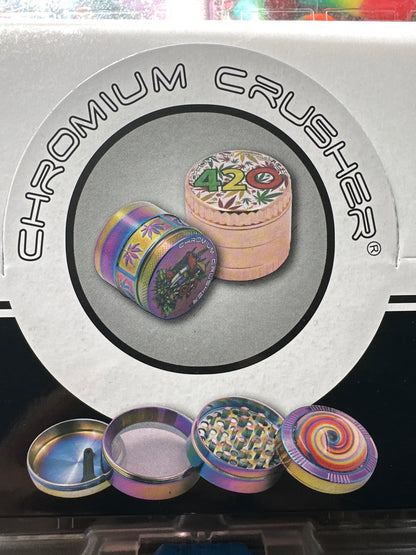 Chromium Crusher Medium Pic Grinder with Embellished Sidewall