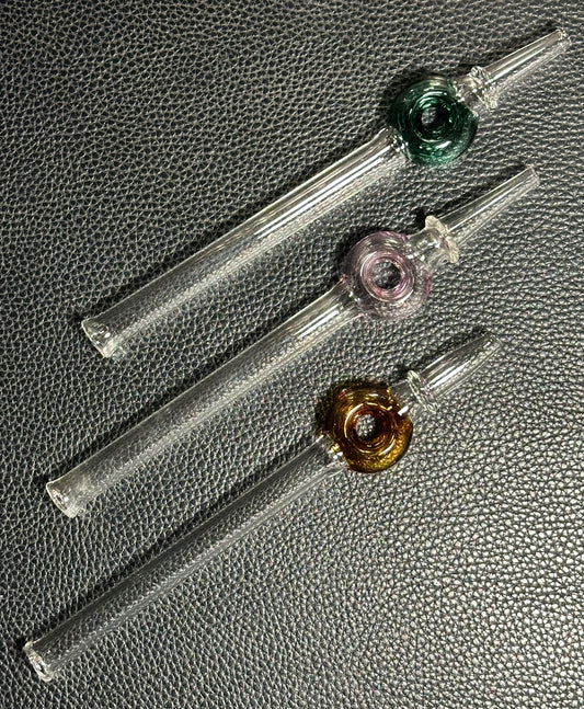 Glass Doughnut Honey Straw