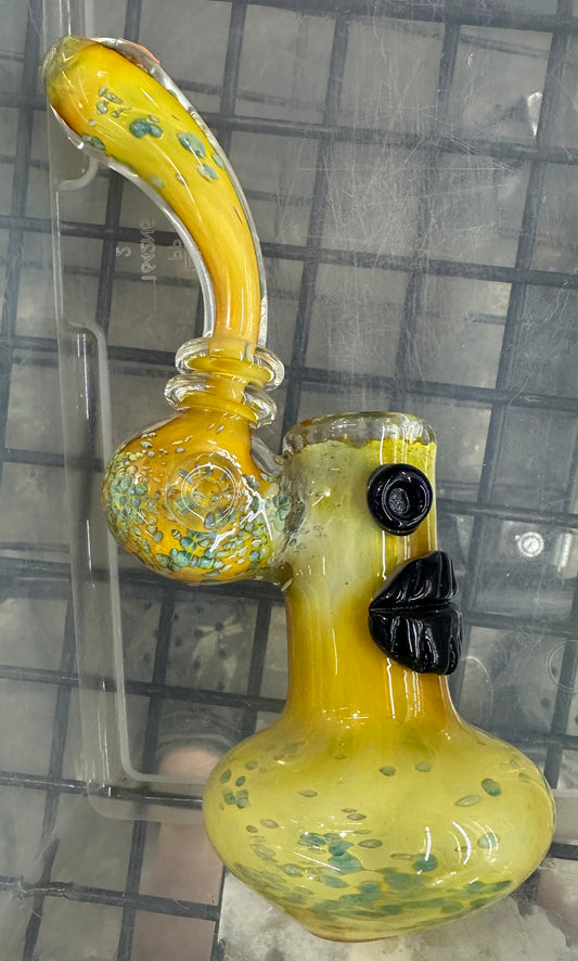 Glass Fumed Leaf Bubbler