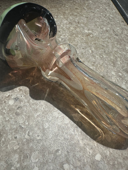 Glass 4” Color Change Honeycomb Bulb Handpipe