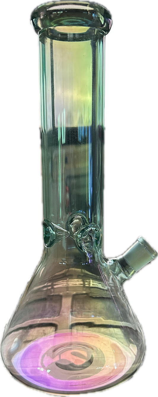 Glass 12” Iridescent Hombre Beaker