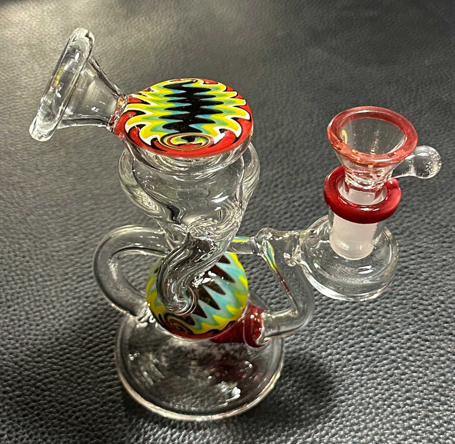 A LEAF Glass 4” Recycler Water Pipe