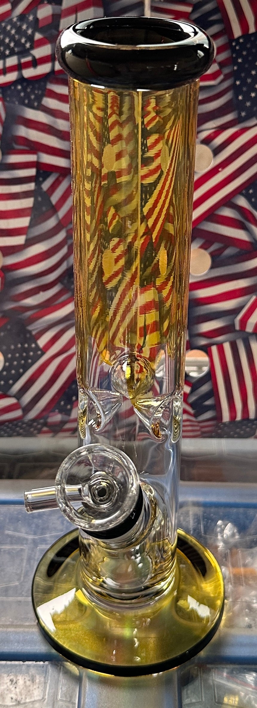 Glass 10” Straight Tube Dual Color
