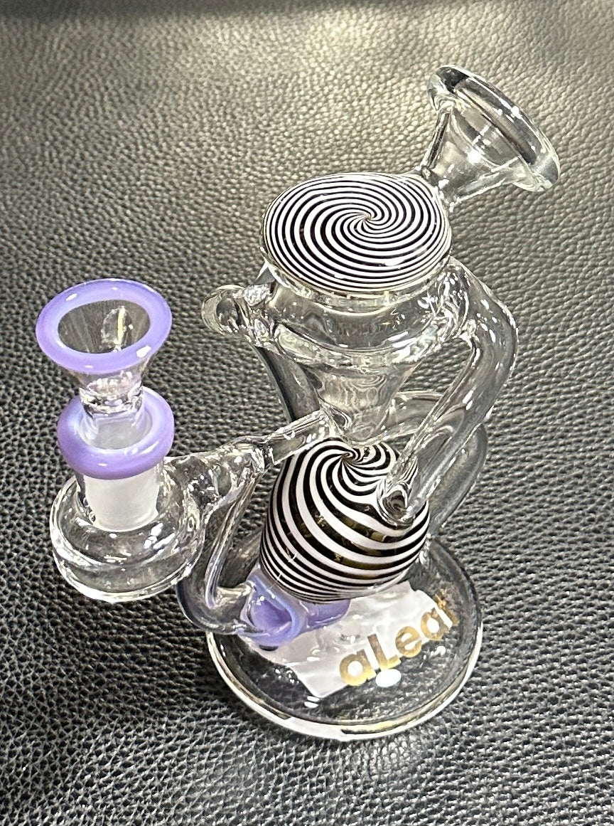 A LEAF Glass 4” Recycler Water Pipe