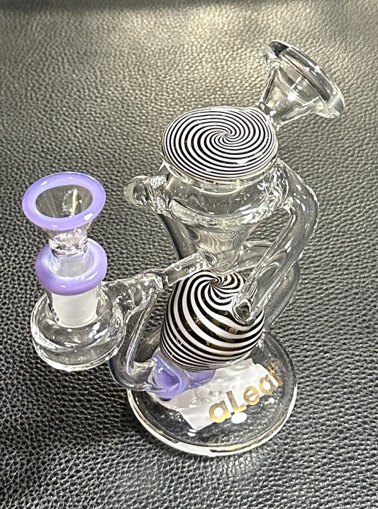 A LEAF Glass 4” Recycler Water Pipe