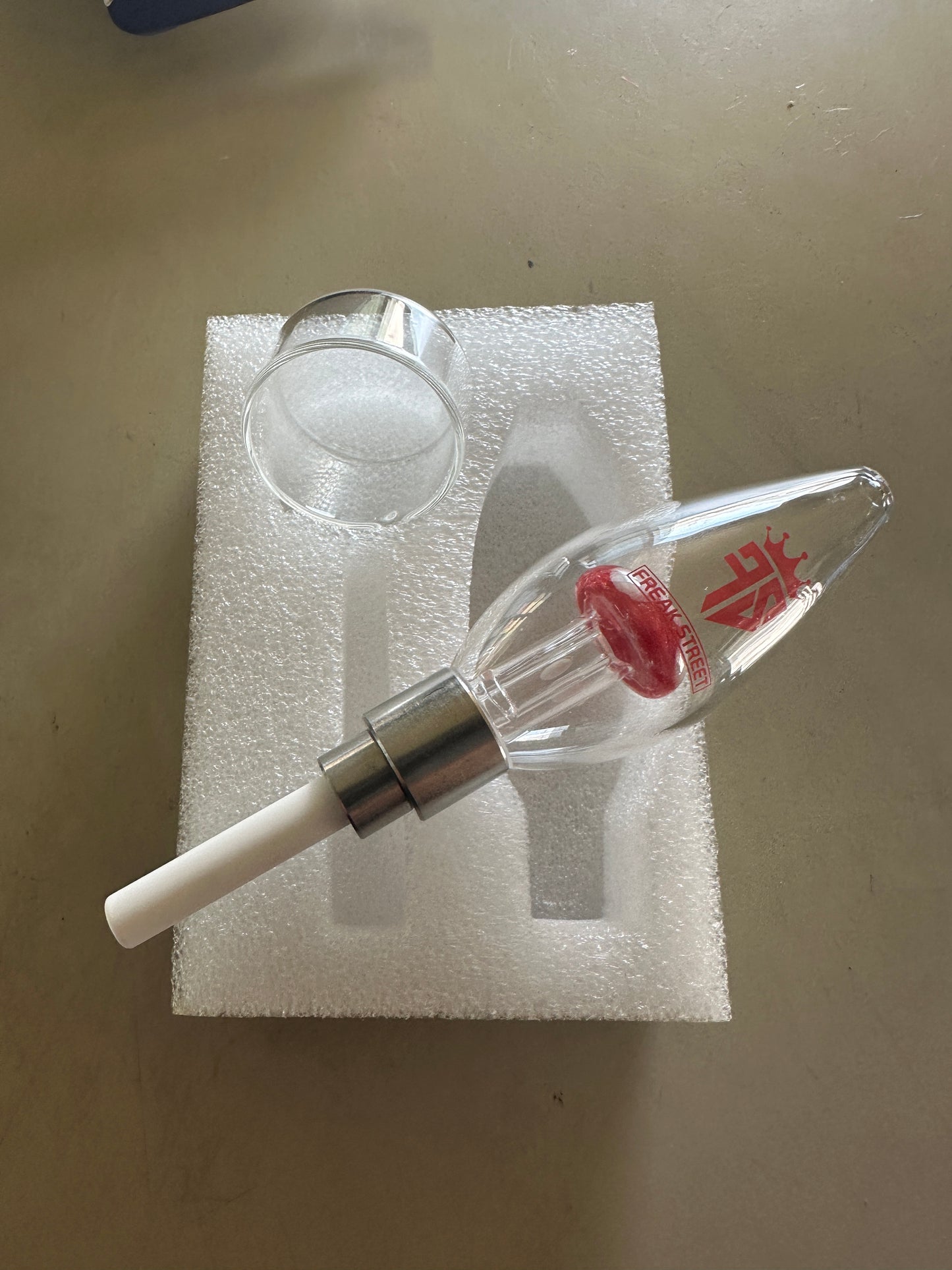 Glass Small Teardrop Nectar Collector w/ Ceramic Nail