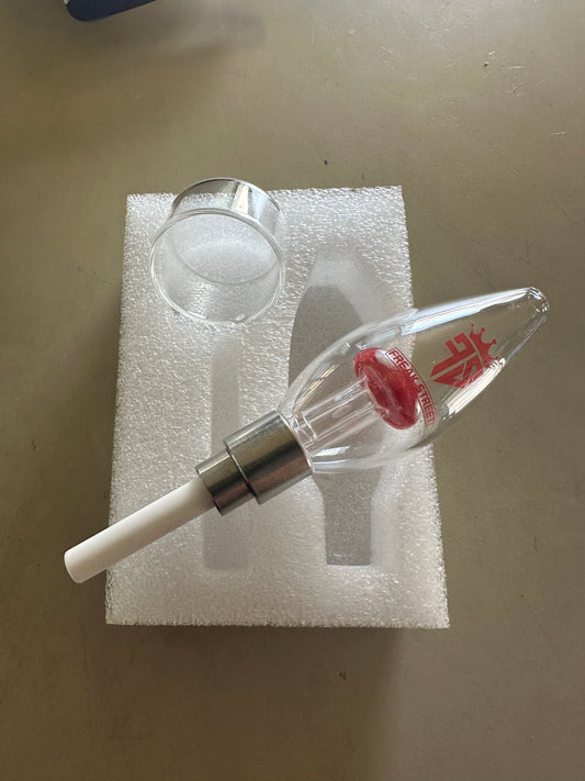 Glass Small Teardrop Nectar Collector w/ Ceramic Nail