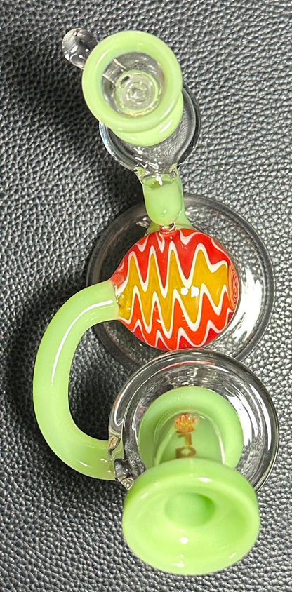 A LEAF - Glass 7” Recycler Water Pipe