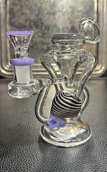 A LEAF Glass 4” Recycler Water Pipe