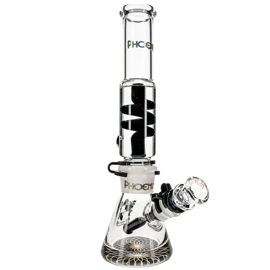 Glass 12” Phoenix Water Pipe w/Glycerin Attachment