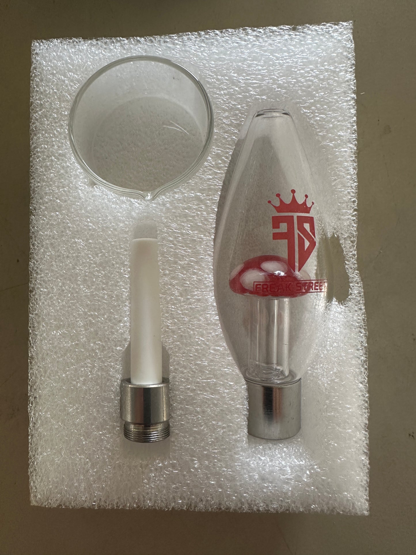 Glass Small Teardrop Nectar Collector w/ Ceramic Nail