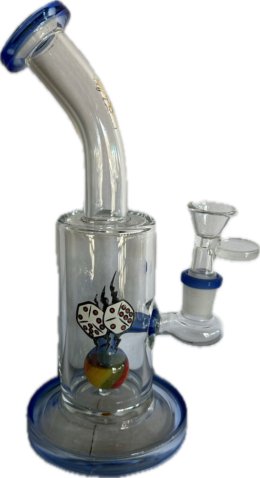 Glass 9” Bent Kneck “High Med” Table Pipe
