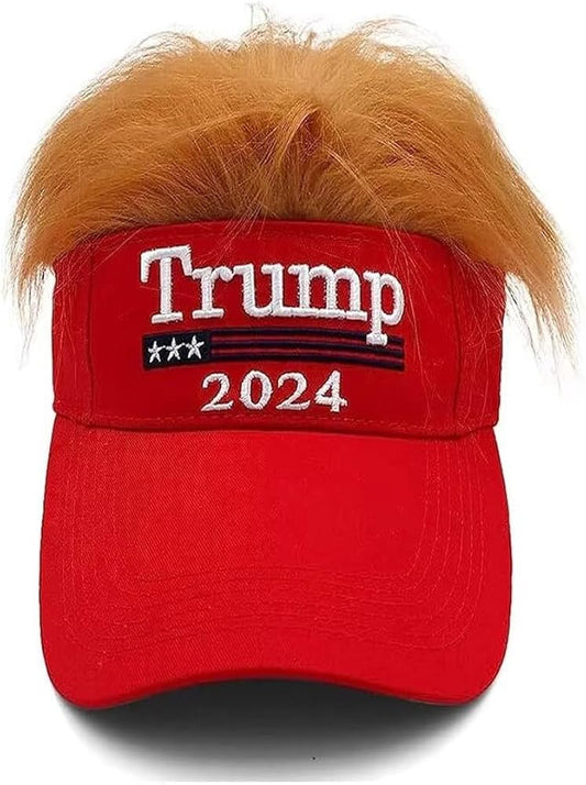 Trump 2024 Hat w/ Hair