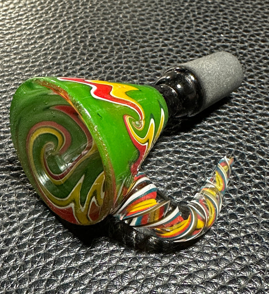 Glass Wigwag Horn Bowl