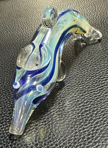 Glass Dolphin Hand Pipe