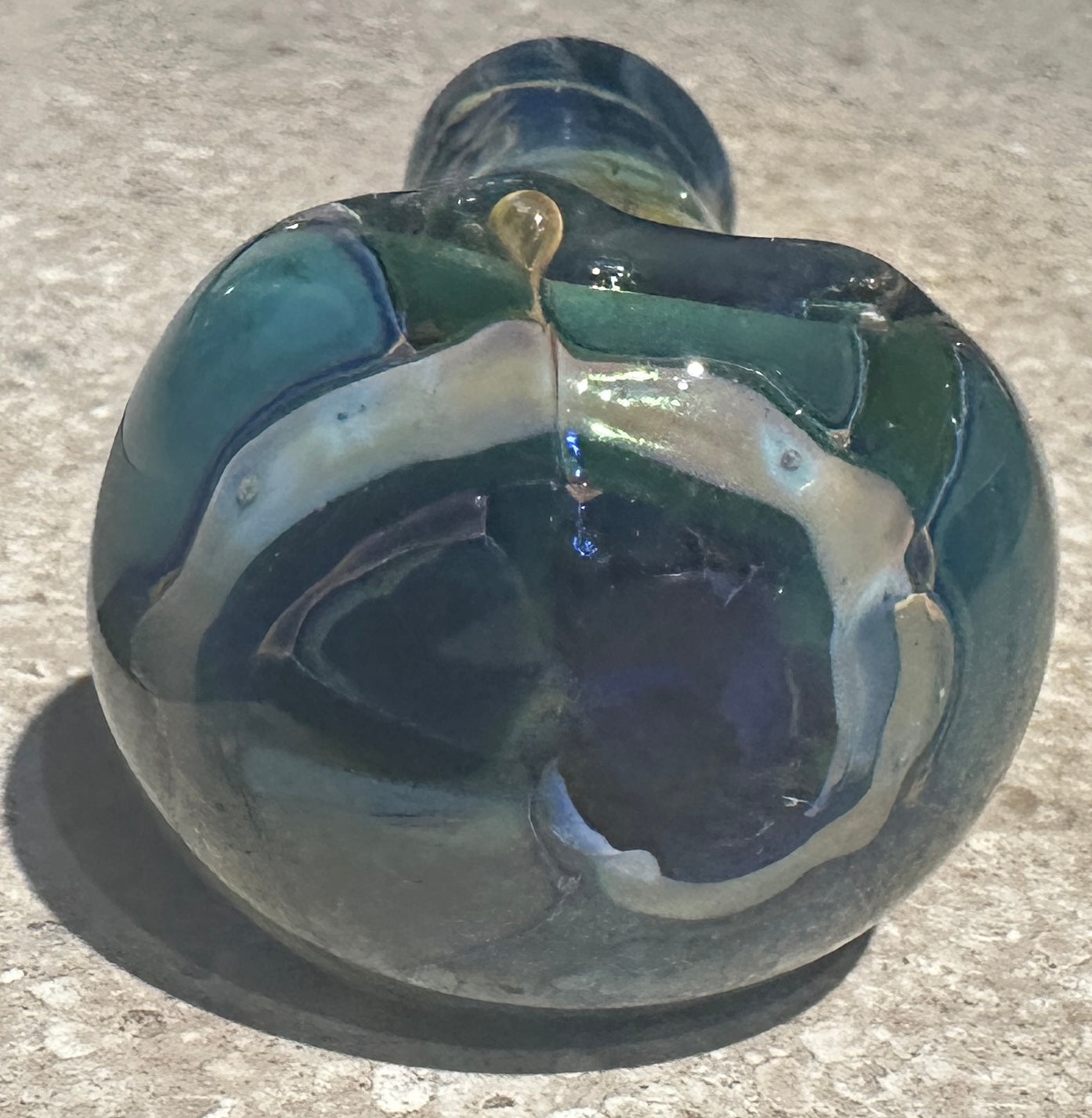Glass 5” Double Glass Liquid-Look Hand Pipe