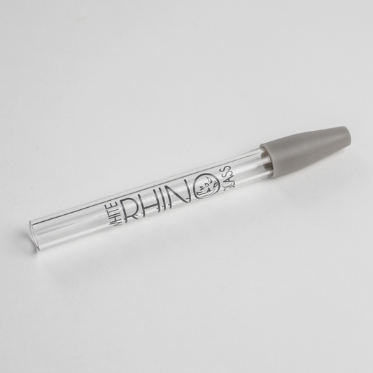 White Rhino Quartz V2 Dab Straw W Silicone Cap