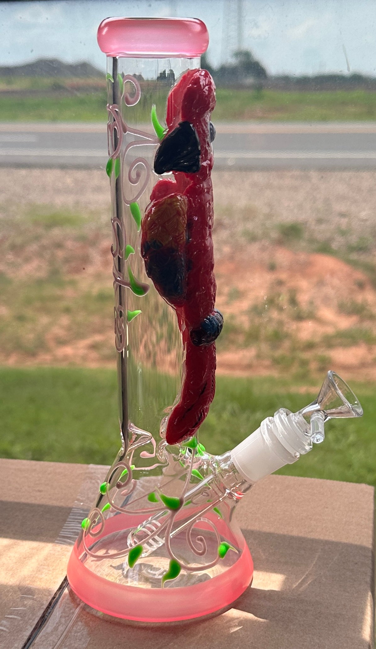 Glass & Clay Bird Beaker