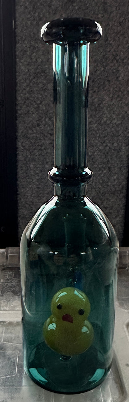 Glass 9” Bottle with Duck